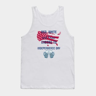 Red, white and brew. Cheers to Independence Day Tank Top